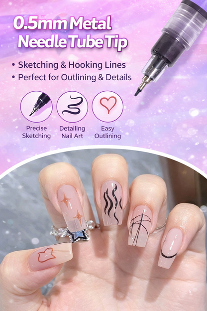 Slaystore ™ - 3D Nail Art Pens (Set of 12 Colors)